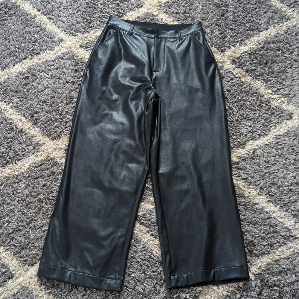 Splendid Faux Leather Blank Ankle Pant Size Women's 4 - Picture 2 of 9